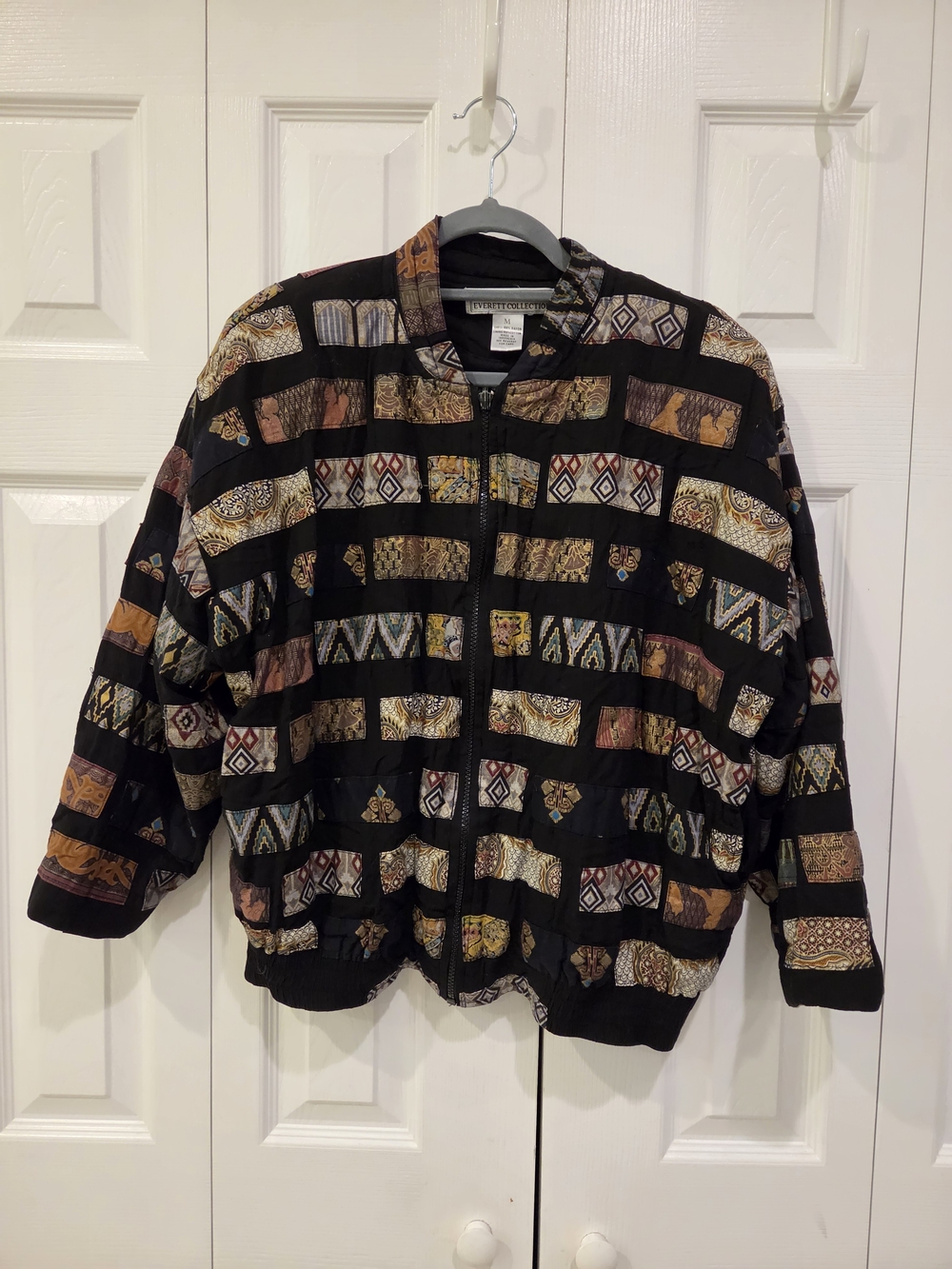 Vintage Late 80s Early 90s Patchwork Bomber Jacket